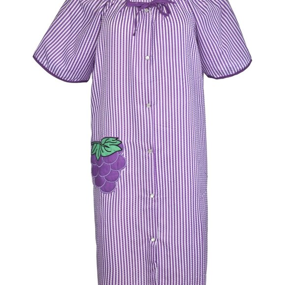 JEFFRICO House Dresses for Women with Pockets - Lightweight Breathable Purple - Picture 2 of 4